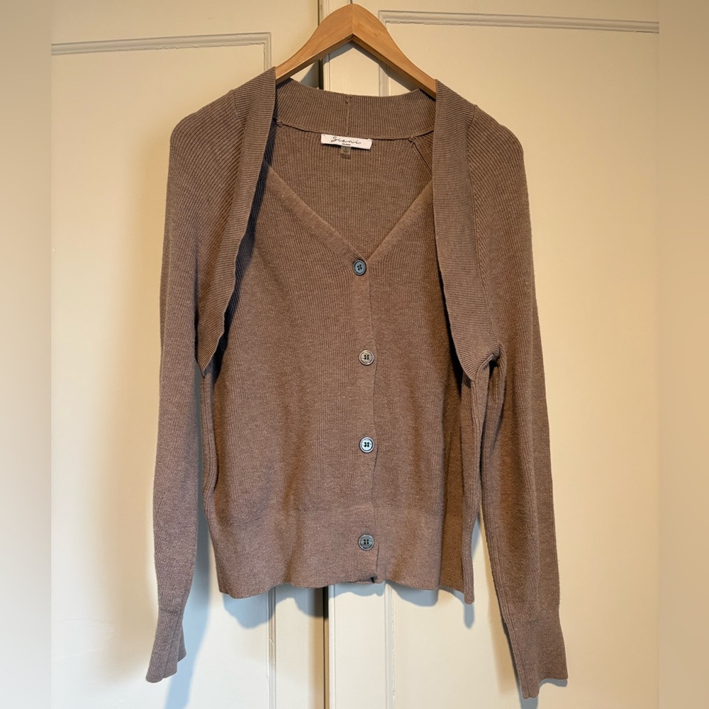 Nordstrom Sioni Milano Brown Cardigan